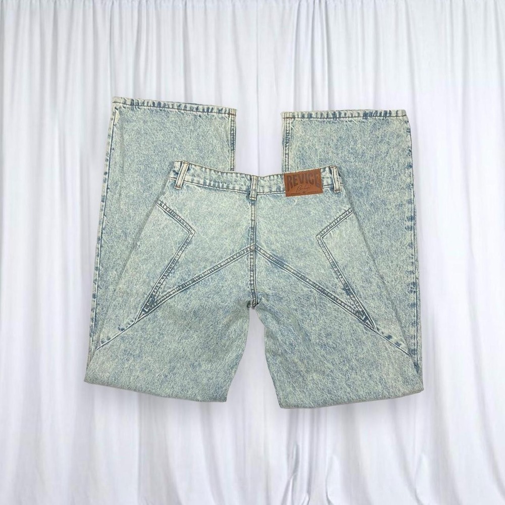 Revice Denim Stellar Stargaze Star Acid Wash Jeans Size 25 NWT